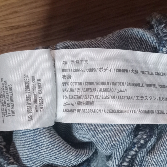 A & F 90s Straight Ultra High Rise Curve Love Sz 26/2 Blue Jeans - Picture 8 of 10